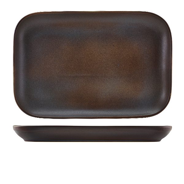 Terra Stoneware Antigo Rectangular Plate 34.5 x 23.5cm - RP-AN34 (Pack of 6)