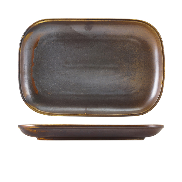 Terra Porcelain Rustic Copper Rectangular Plate 29 x 19.5cm - RP-PRC29 (Pack of 6)