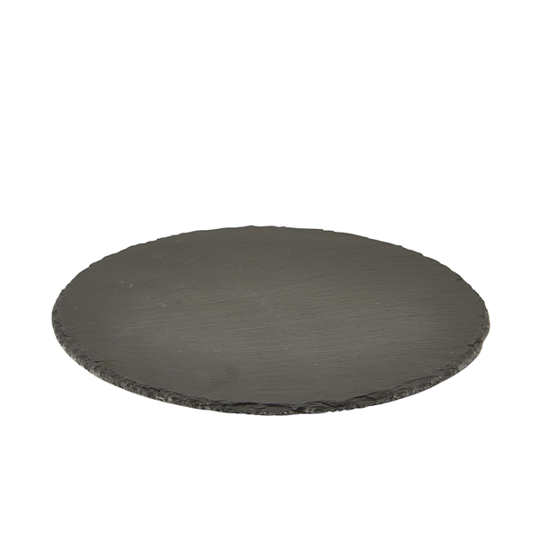 Genware Natural Edge Slate Platter 30cm Round - SLTN-30 (Pack of 6)