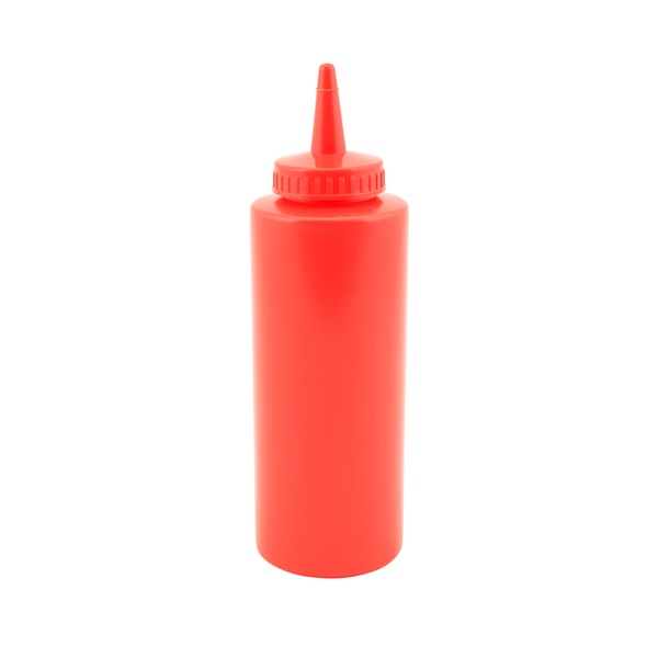 Genware Squeeze Bottle Red 12oz/35cl - SQB12R