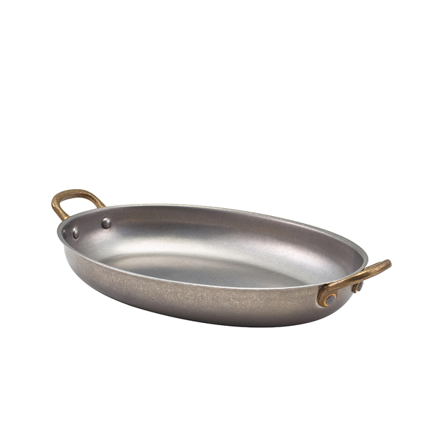 GenWare Vintage Steel Oval Dish 24.5 x 17.5cm - SSD24V (Pack of 6)