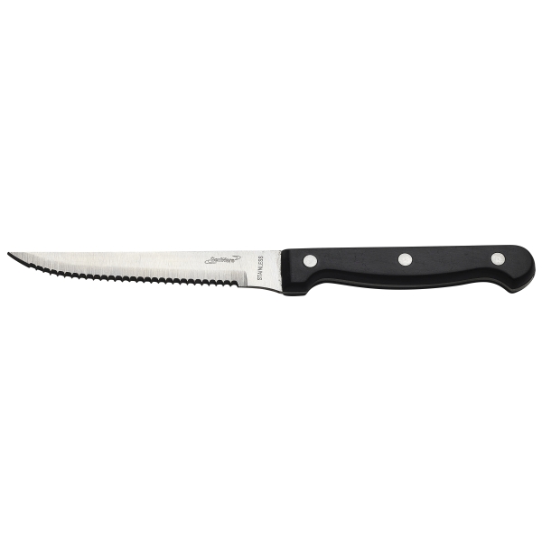 Steak Knife Black Poly Handle (Dozen) - STK-BLK