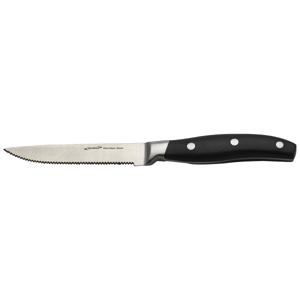 Premium Black Handle Steak Knife (Dozen) - STK-PRM