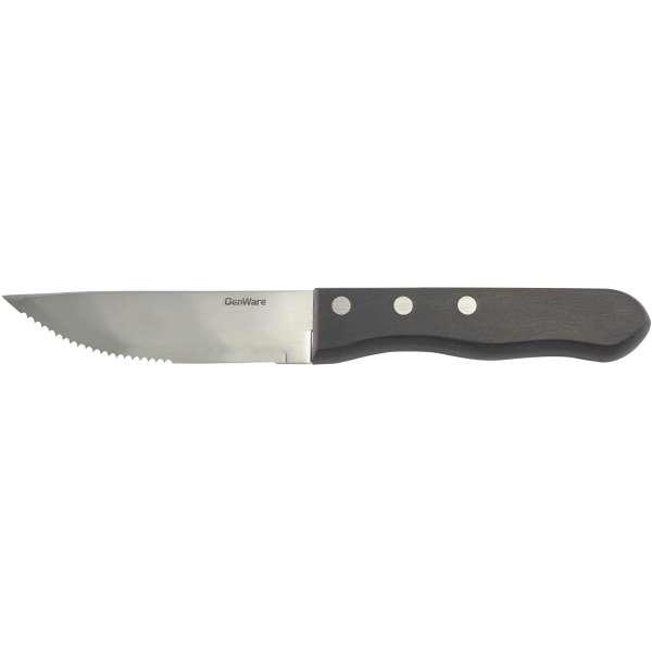 Jumbo Black Pakka Wood Steak Knife (Dozen) - STK-PWBLK