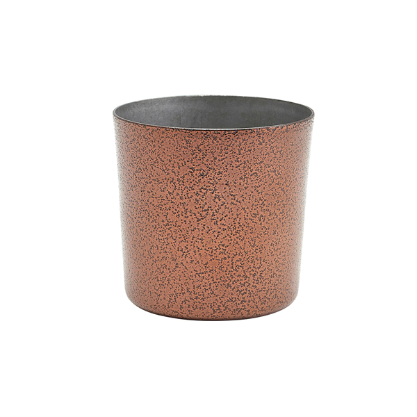 Stainless Steel Serving Cup 8.5 x 8.5cm Hammered Copper - SVCH8C (Pack of 12)