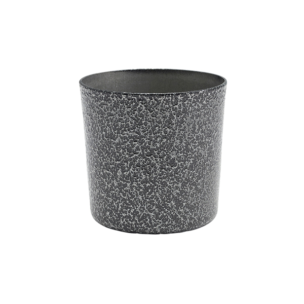 Stainless Steel Serving Cup 8.5 x 8.5cm Hammered Silver - SVCH8S (Pack of 12)