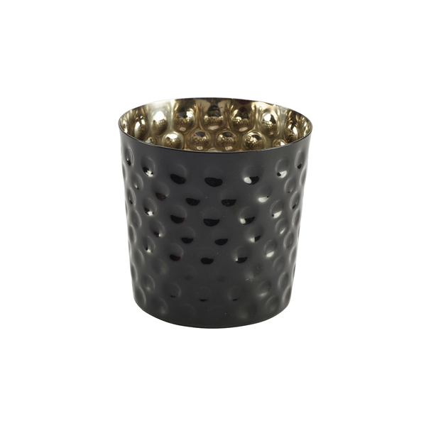 Black Hammered Stainless Steel Serving Cup 8.5 x 8.5cm - SVH8BK (Pack of 12)