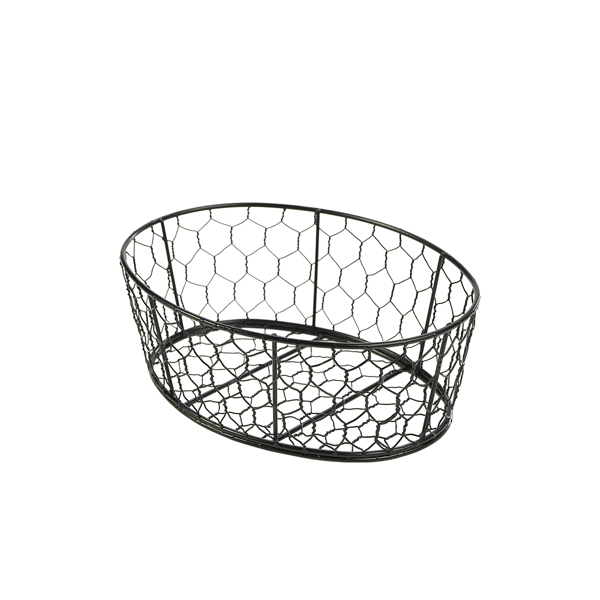 Black Wire Basket 24X18X8.5cm - WB2317BK (Pack of 6)