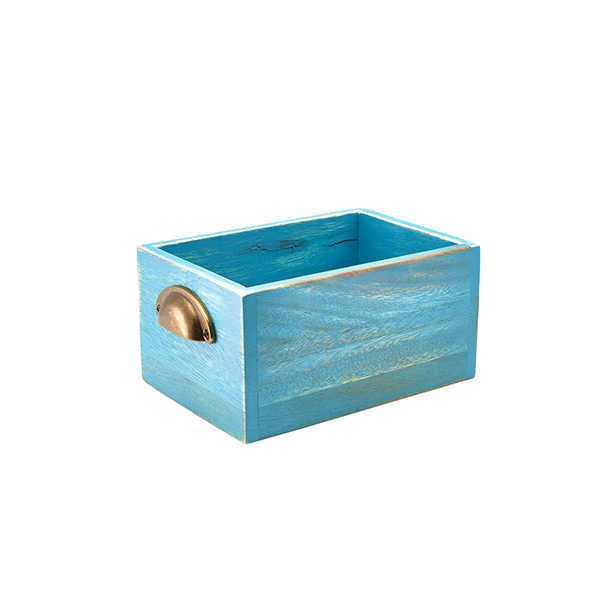 GenWare Blue Wash Acacia Wood Display Drawer 21.5 x 15 x 11cm - WDD-2115BL (Pack of 1)