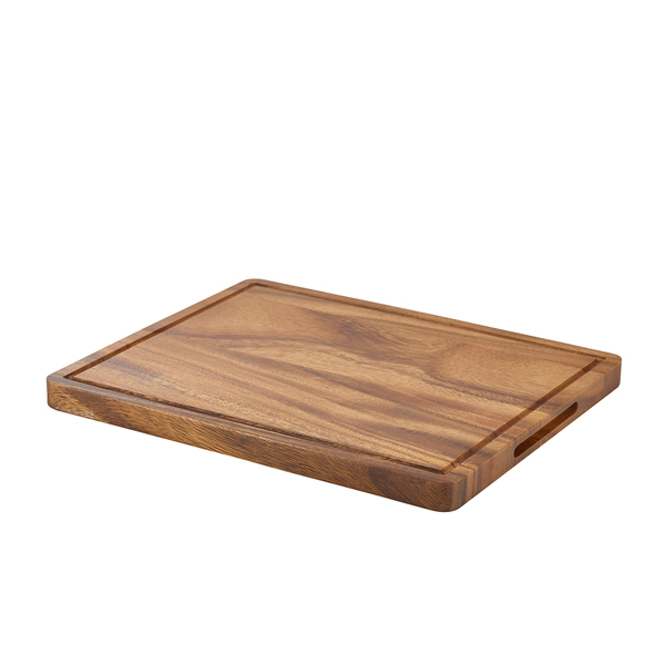 Genware Acacia Wood Serving Board 34 x 22 x 2cm - WSB3422