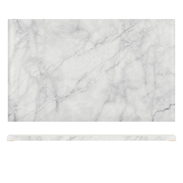 White Marble Agra Melamine GN 1/1 Slab 53 x 32.5cm - AG110824