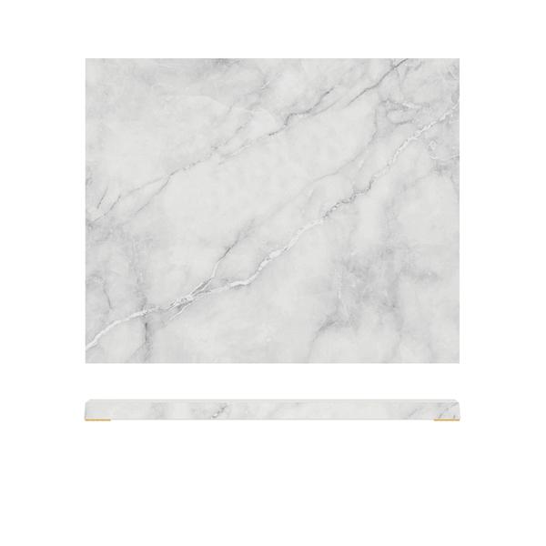 White Marble Agra Melamine GN 1/2 Slab 32.5 x 26.5cm - AG120824