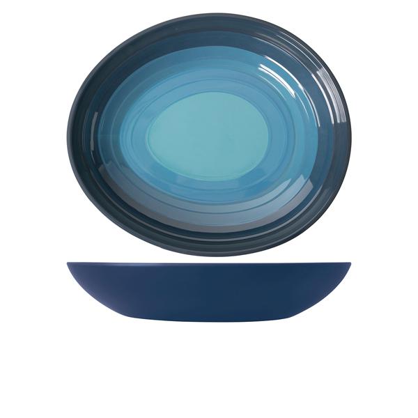 Azure Blue Atlantis Melamine Oval Bowl 38 x 32.5 x 7cm - AL382856