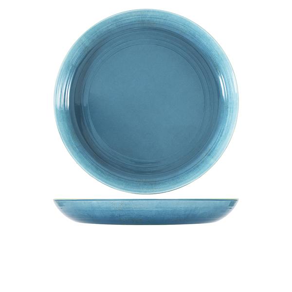 Light Blue Glazed Melamine Casablanca Bowl 38 x 4.5cm - CA380937