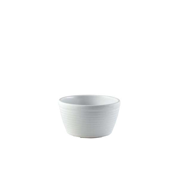 GenWare Melamine Matt White Ripple Ramekin 113ml/ 4oz - R287-02 (Pack of 24)