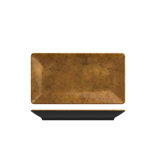 Copper/ Black Utah Melamine Platter 32.5 x 17.5cm - UH131217 (Pack of 6)