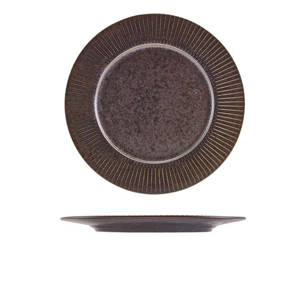 Terra Porcelain Black Fluted Winged Plate 26cm - WP-PBKF26 (Pack of 6)