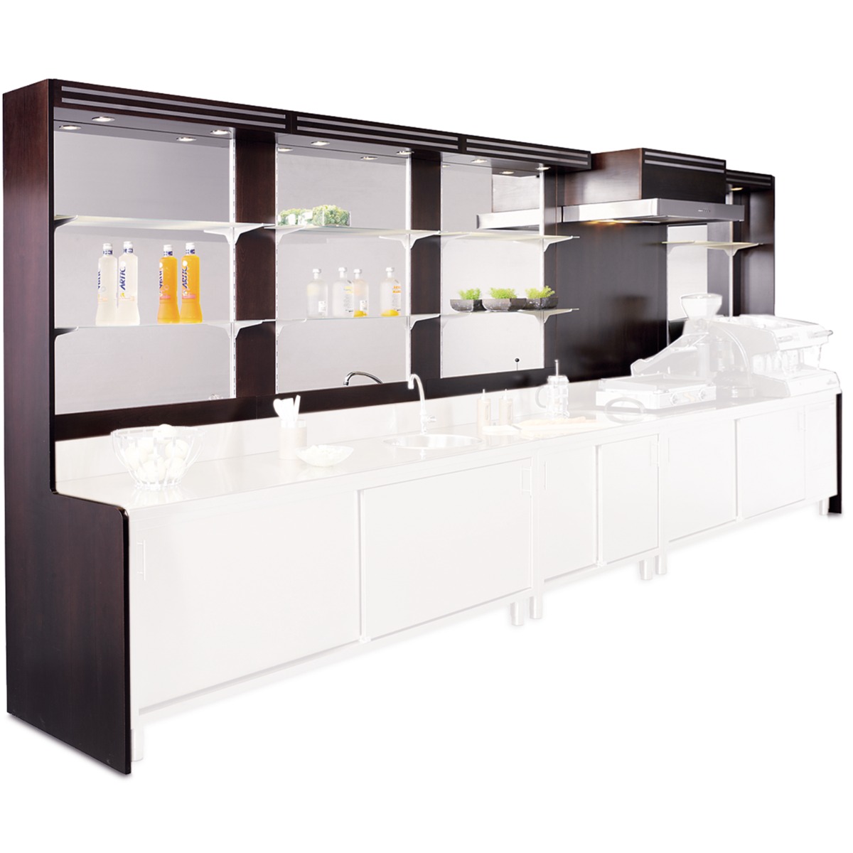 MAFIROL Back Bar Shelving and Display 1250mm Wide - BOLERO1200