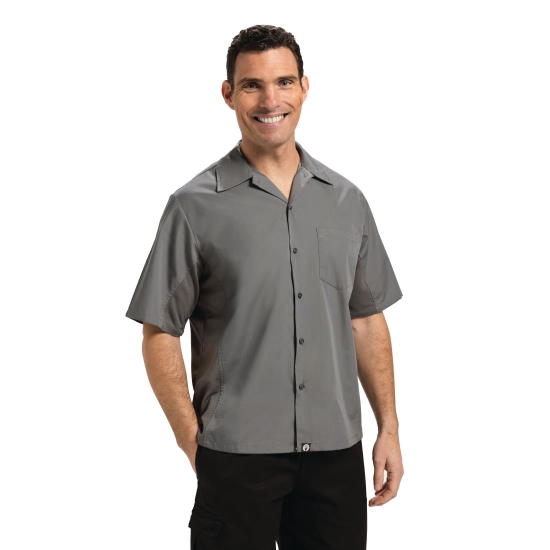 Chef Works Unisex Cool Vent Chefs Shirt Grey S