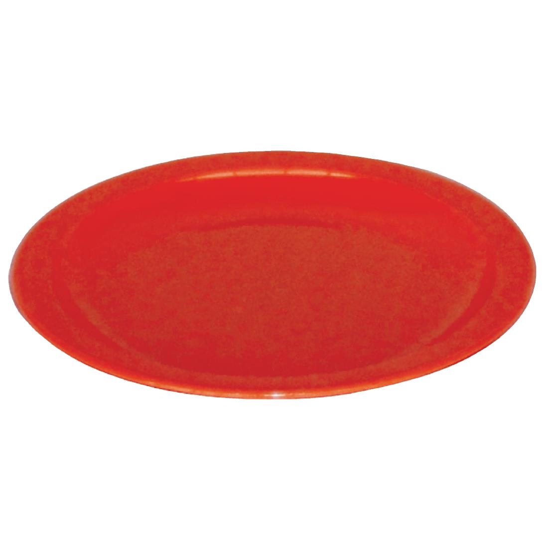 Olympia Kristallon Polycarbonate Plates Red 172mm (Pack of 12)