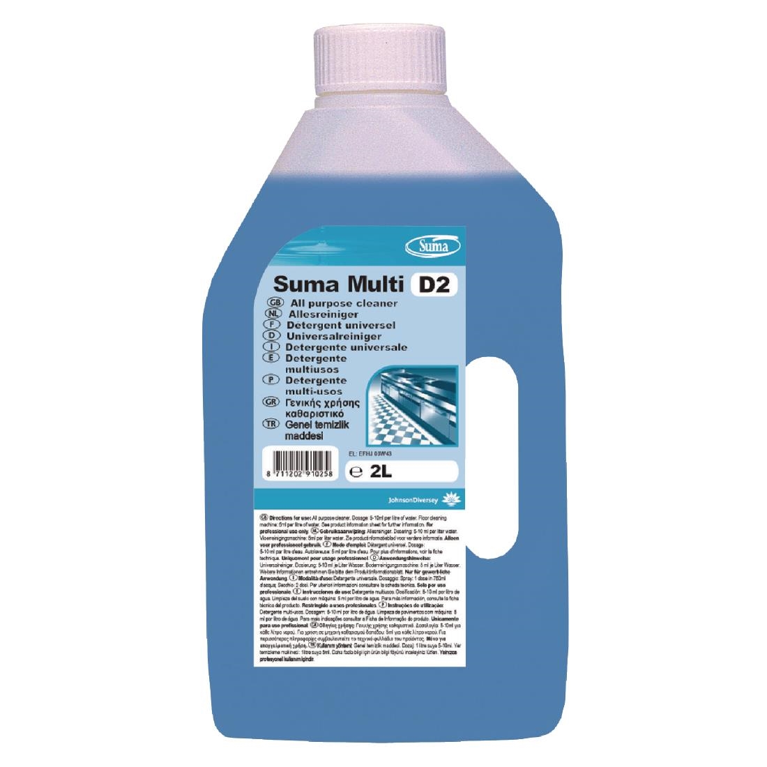 Suma Multi D2 All-Purpose Cleaner Concentrate 2Ltr (6 Pack)