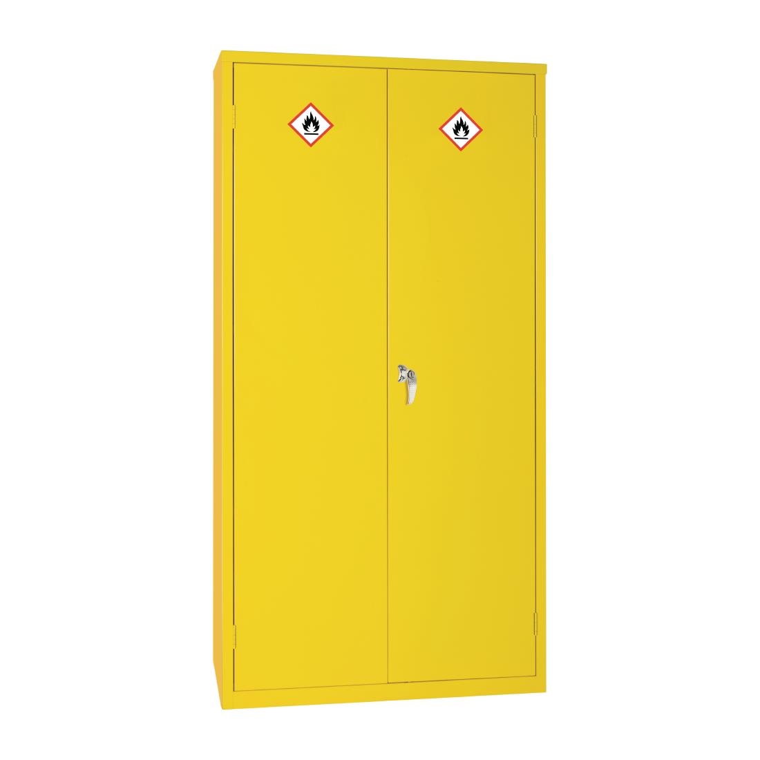 Hazardous Substance Cabinet Double Door Yellow 50Ltr