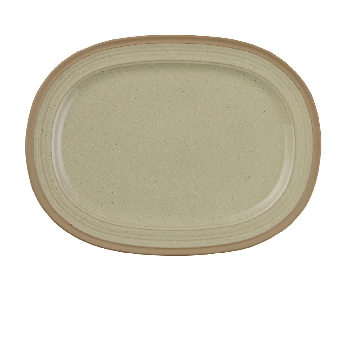 Churchill Igneous Stoneware Oval Plates 355mm (Pack of 6)