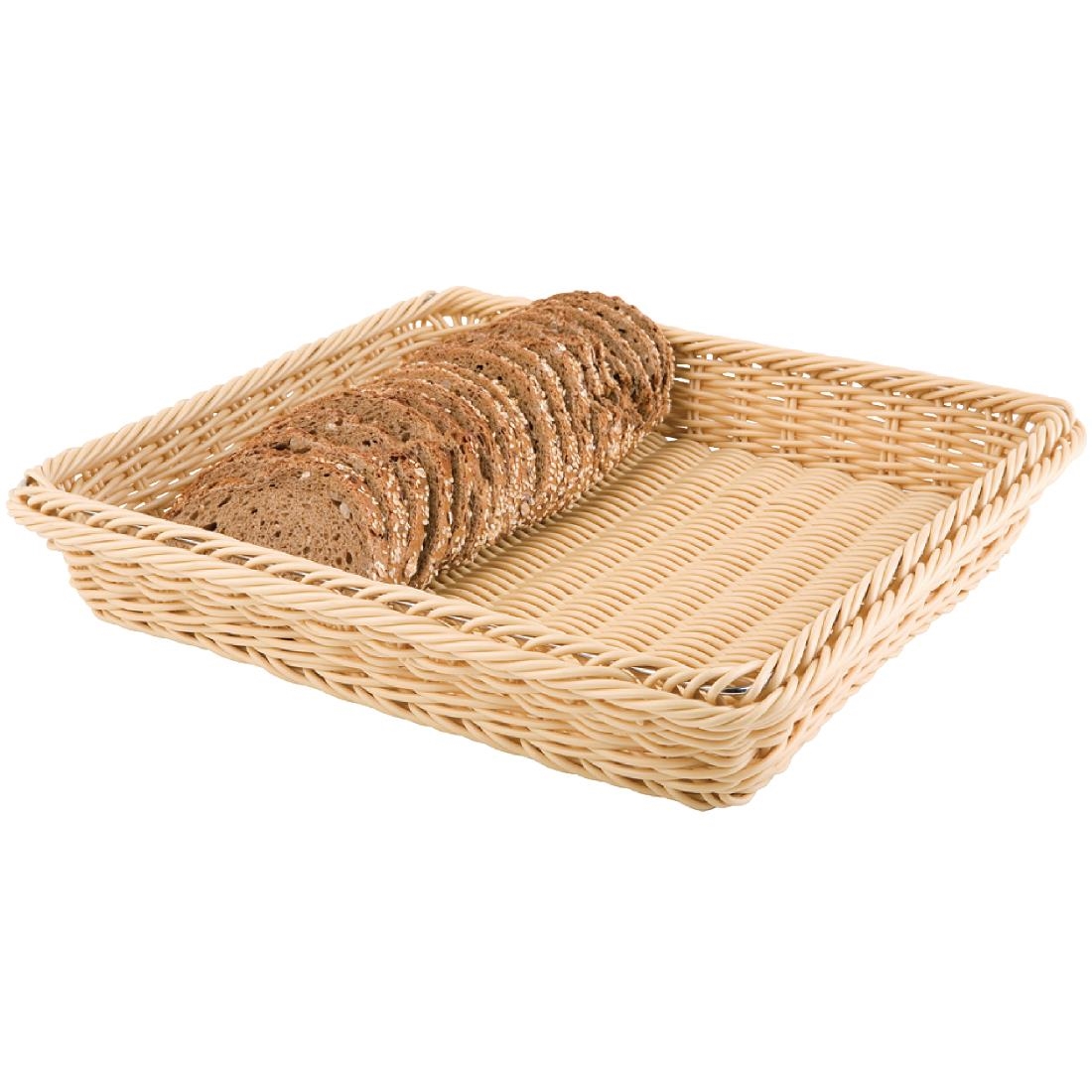 Polypropylene Natural Rattan Basket 1/2 GN