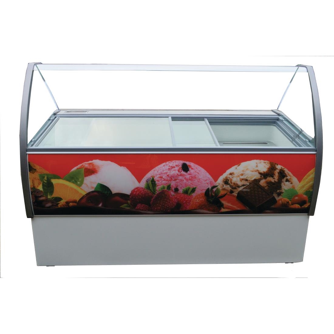 Crystal Venus Elegante 10 Pan Ice Cream Display Counter VenusEle46