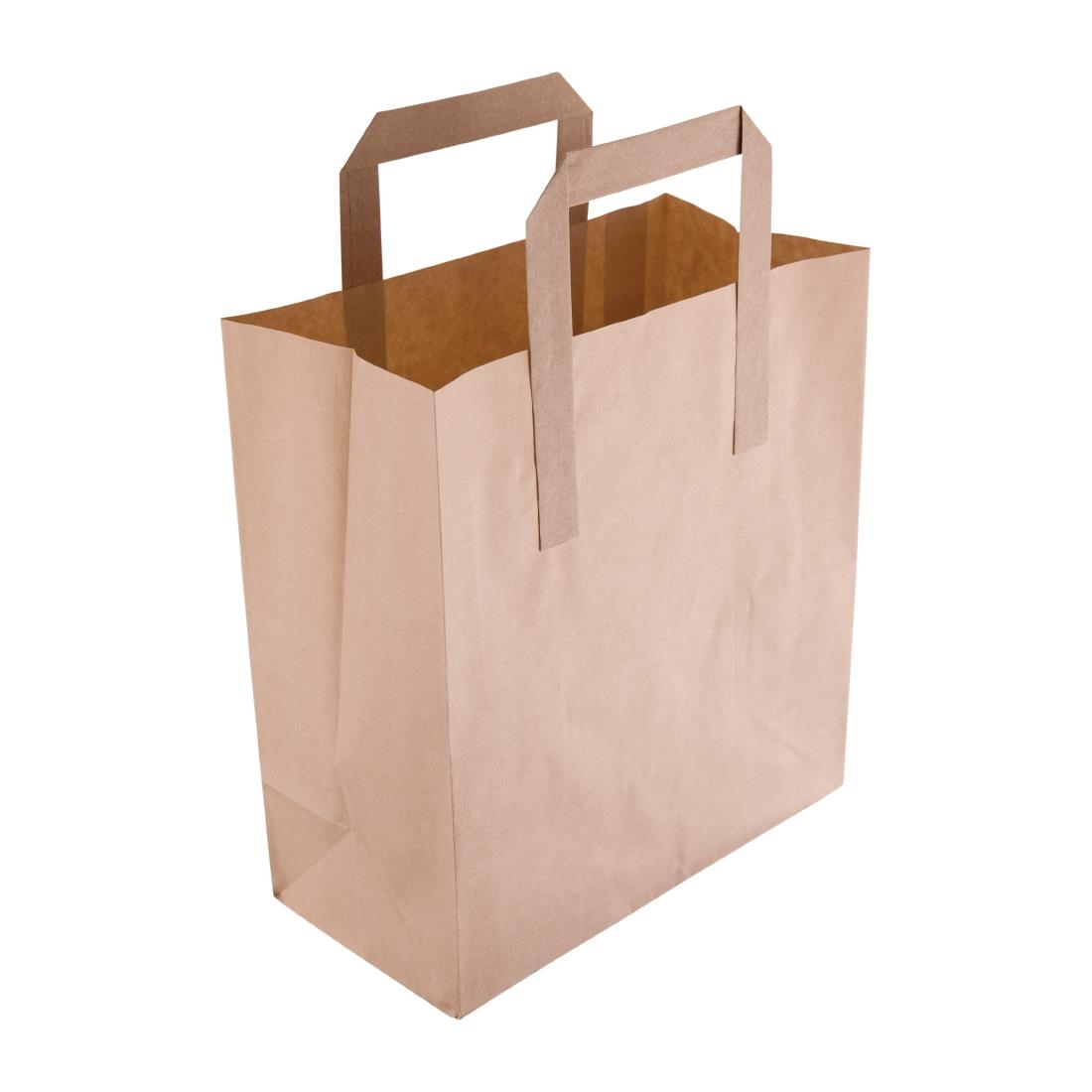 Fiesta Green Recycled Brown Paper Carrier Bags Small (Pack of 250)