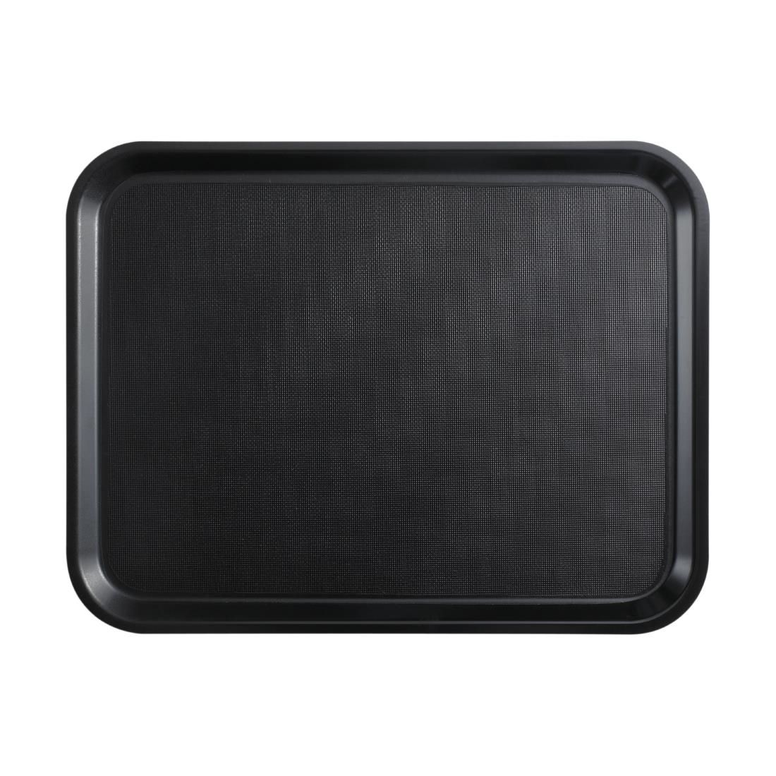 Cambro Mykonos Tray Black Non-Slip Surface 340x460mm