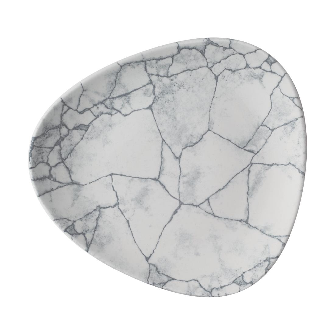 Churchill Studio Prints Kintsugi Pearl Lotus Plates Grey 228mm (Pack of 12)