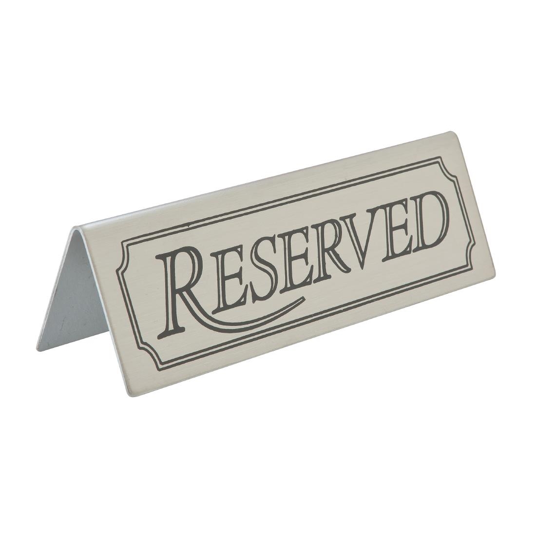 Beaumont Reserved Table Sign Stainless Steel