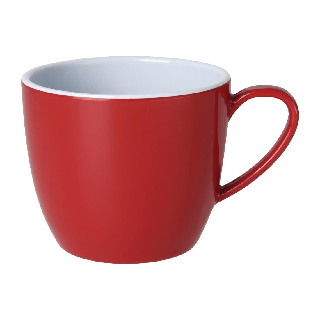 Olympia Kristallon Gala Colour Rim Melamine Mug Red 285ml (Pack of 6)