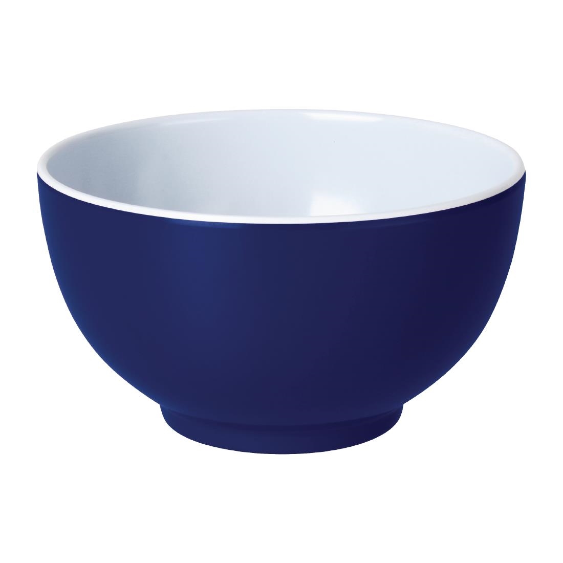 Olympia Kristallon Gala Colour Rim Melamine Bowl Blue 125mm (Pack of 6)