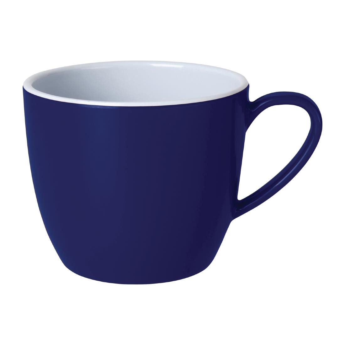 Olympia Kristallon Gala Colour Rim Melamine Mug Blue 285ml (Pack of 6)