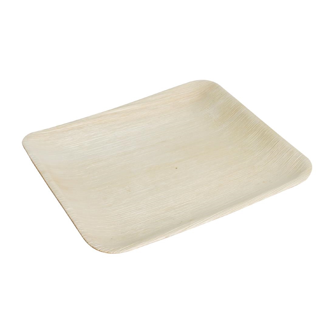 Fiesta Green Biodegradable Palm Leaf Plates Square 200mm (Pack of 100)