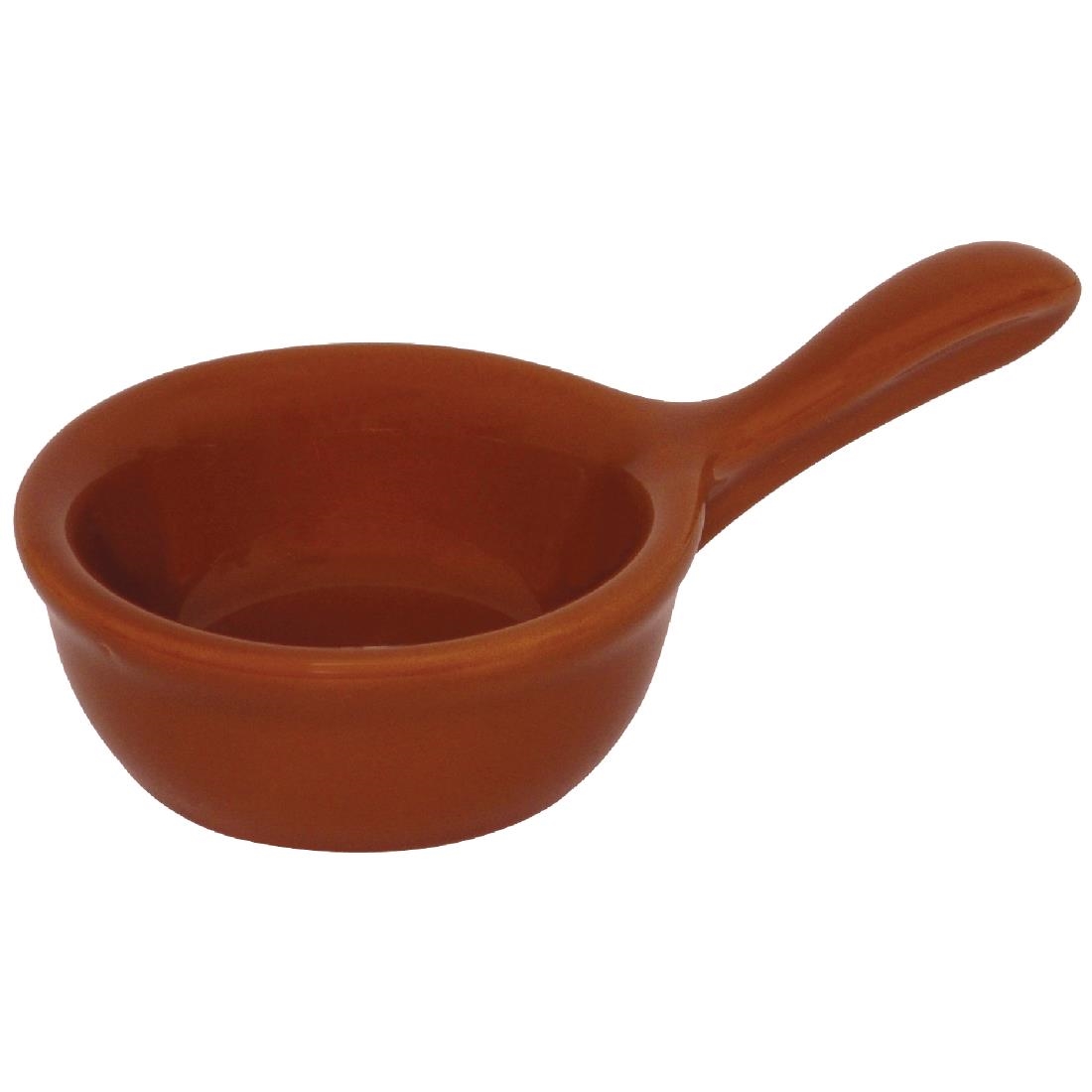 Olympia Mediterranean Pan Shape Miniature Bowls Rustic Brown 115 x 68mm