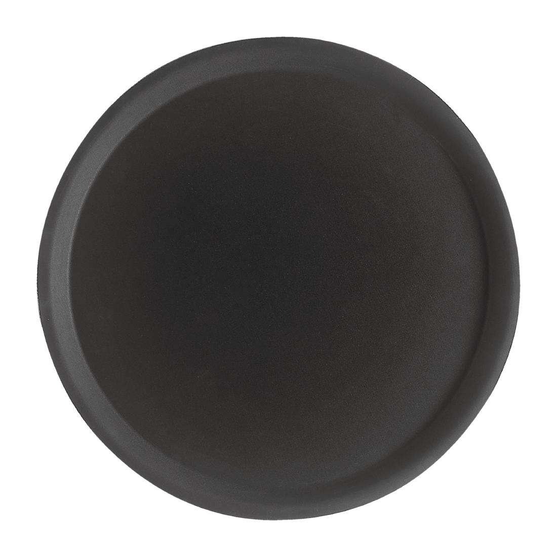 Cambro Camtread Fibreglass Round Non-Slip Tray Black 280mm