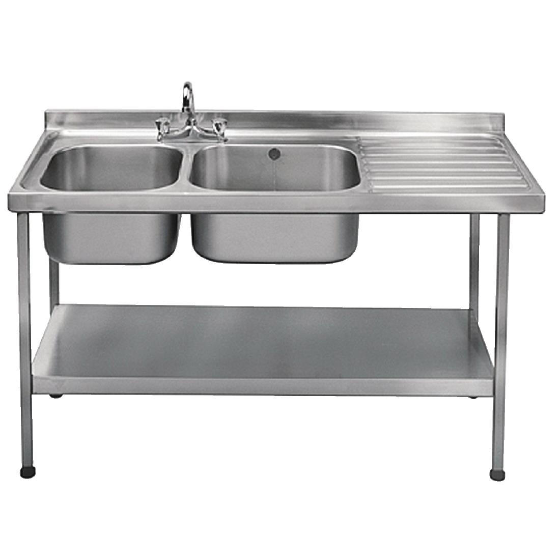 Franke Sissons Stainless Steel Double Sink Right Hand Drainer 1500x600mm