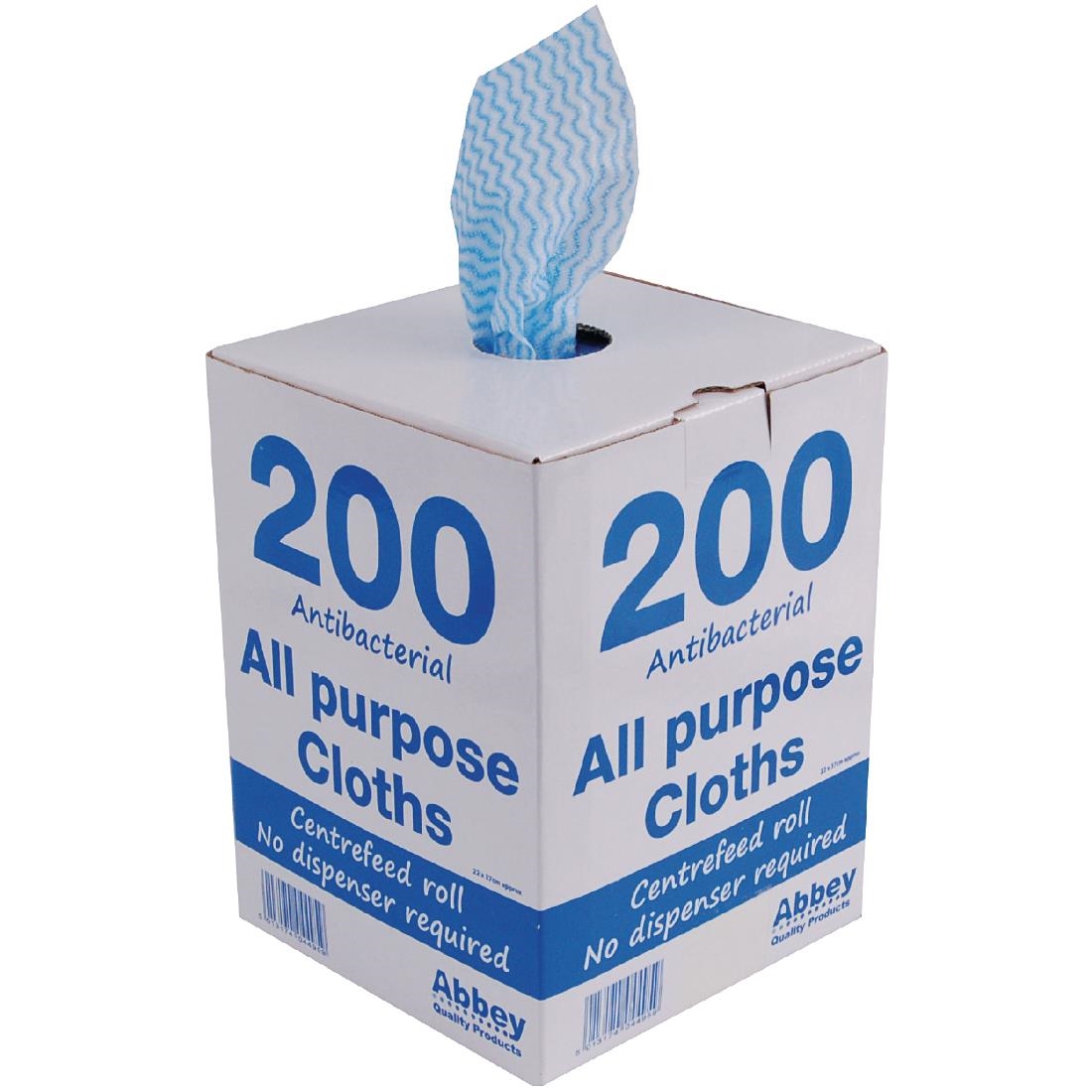 Robert Scott All-Purpose Antibacterial Cleaning Cloths Blue (Pack of 200)