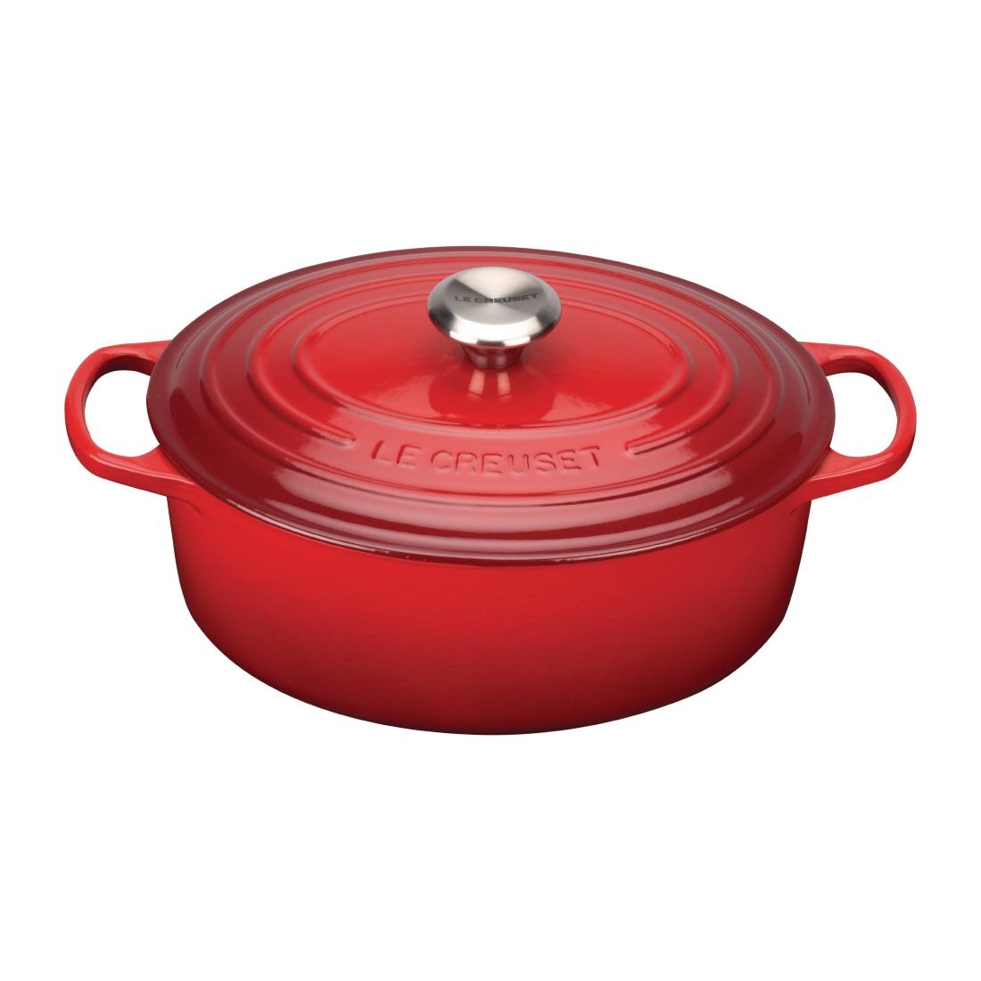 Le Creuset Cast Iron Oval Casserole 27cm 4.1L Cerise