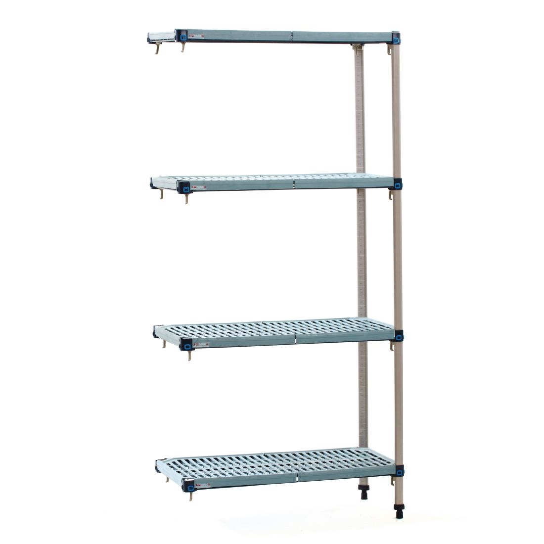 Metro Max Q Polymer Posts Shelving Add-On Kit 4 Shelves 1590x1830x610mm