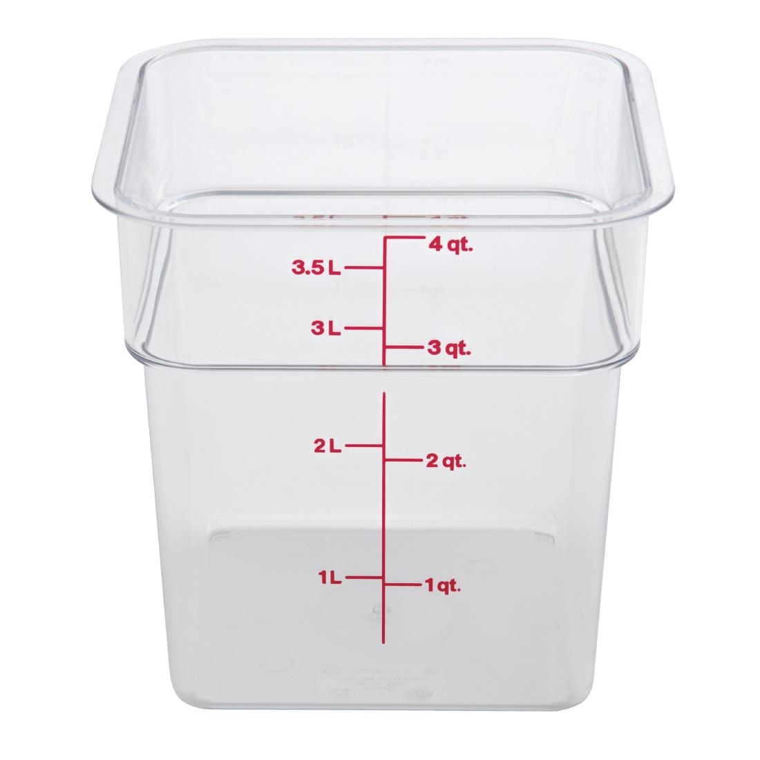 Cambro Square Polycarbonate Food Storage Container 3.8 Ltr