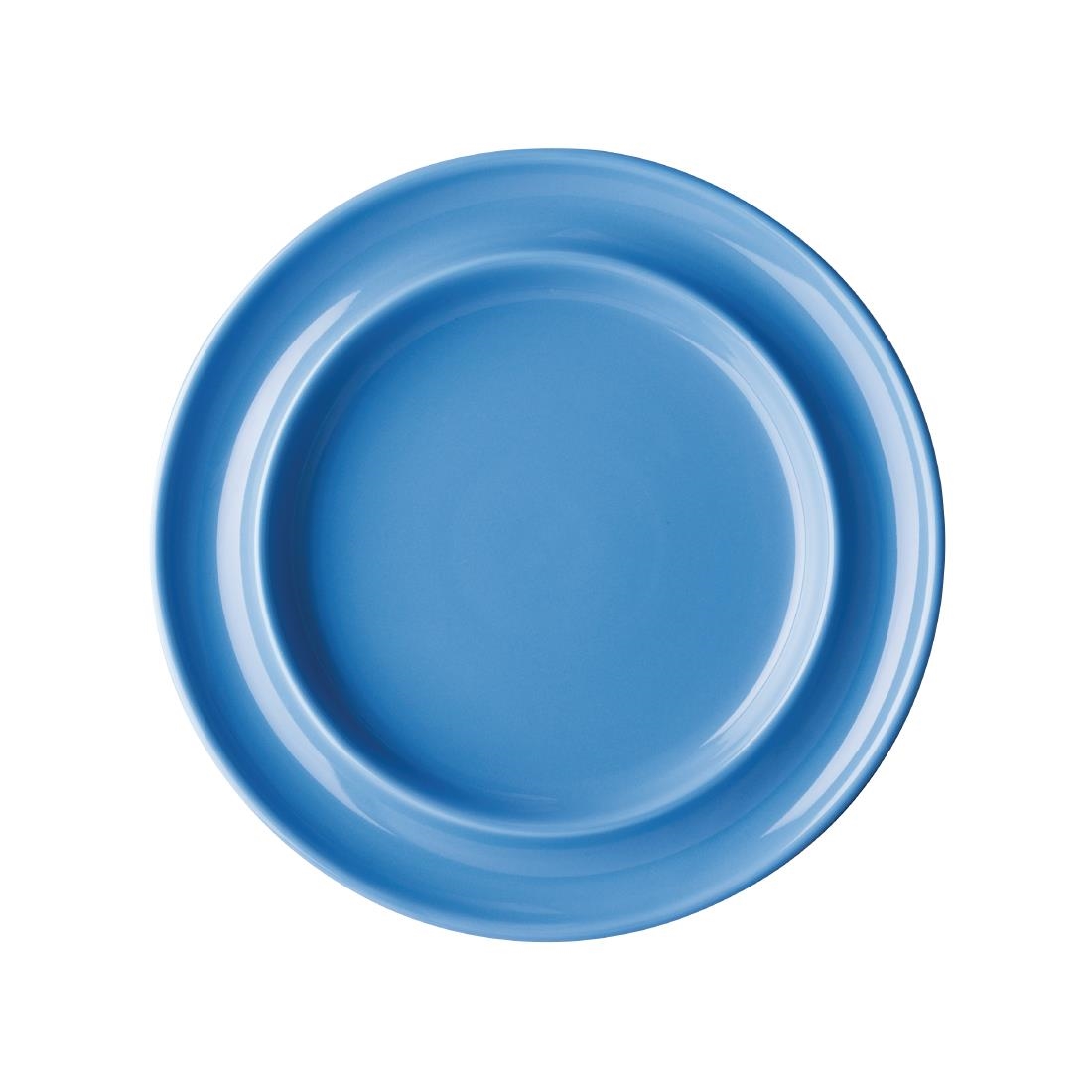 Olympia Heritage Raised Rim Plates Blue 203mm (Pack of 4)