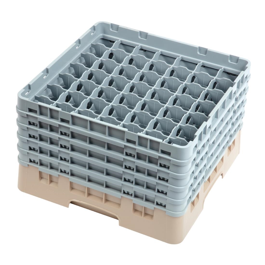 Cambro Camrack Beige 49 Compartments Max Glass Height 257mm