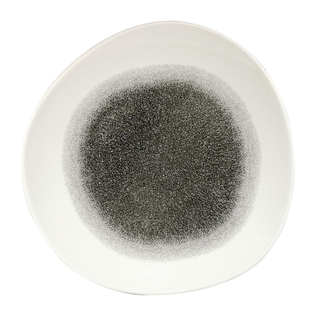 Churchill Studio Prints Raku Round Trace Plates Quartz Black 286mm (Pack of 12)