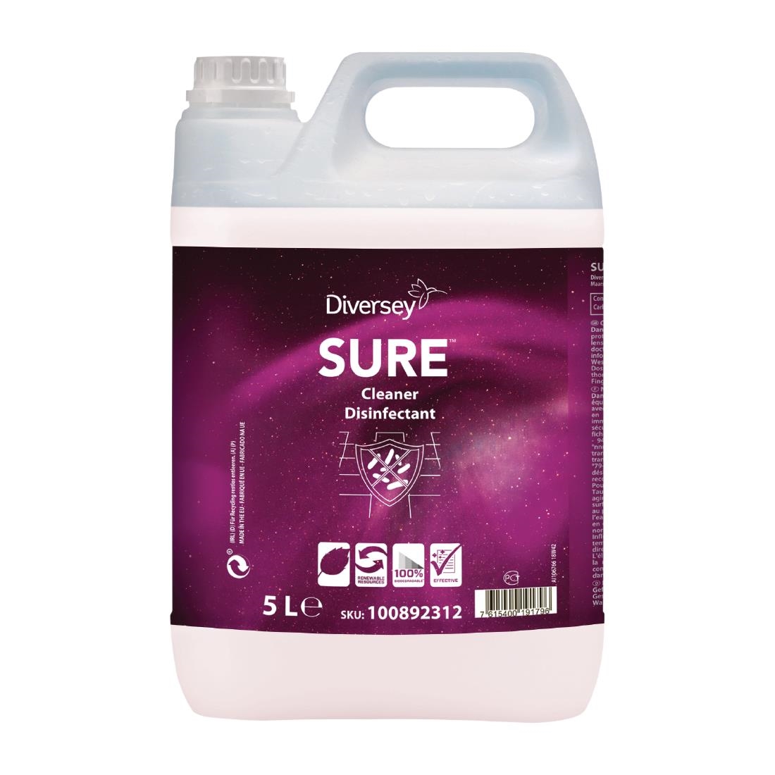 SURE Cleaner and Disinfectant Concentrate 5Ltr (2 Pack)