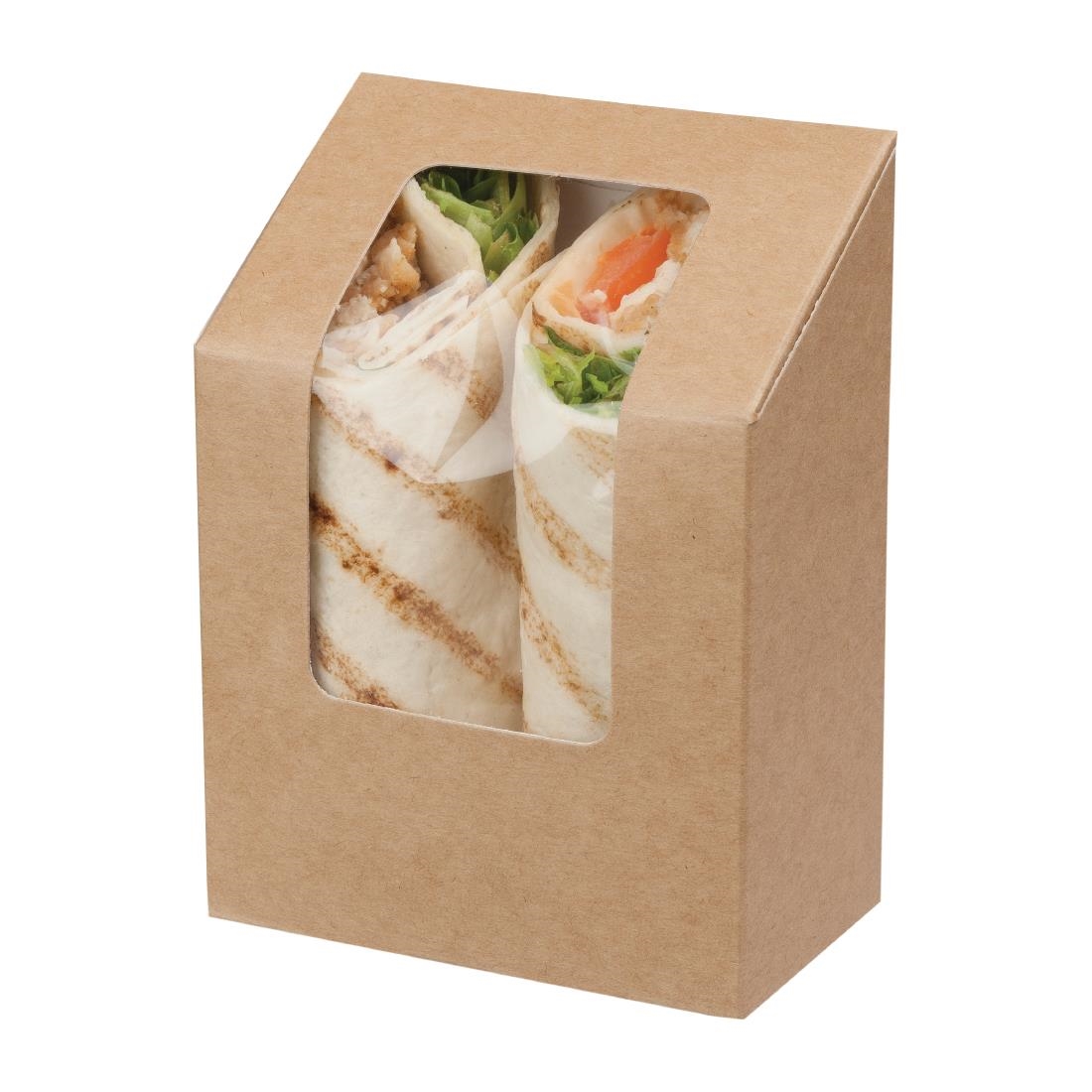 Colpac Zest Compostable Kraft Tuck-Top Wrap Packs With Cellulose Window (Pack of 500)