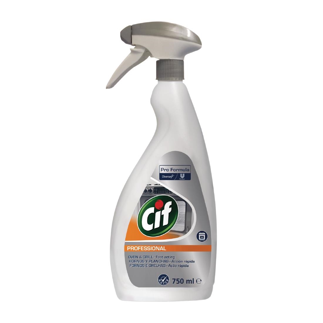 Cif Pro Formula Grill and Oven Cleaner Ready To Use 750ml (6 Pack)